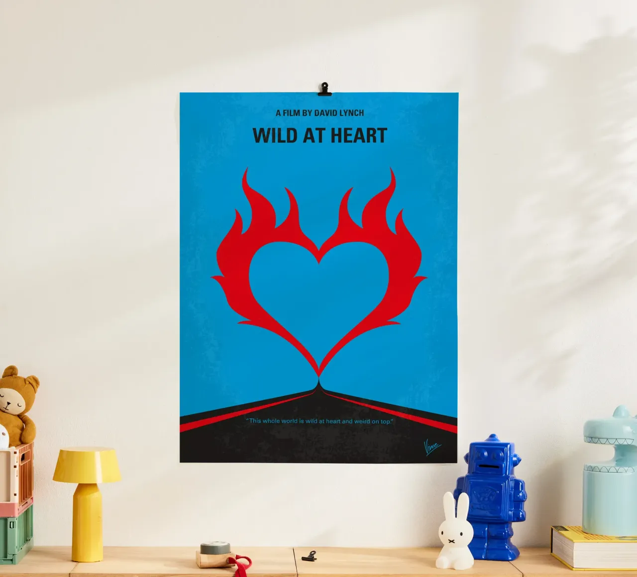 No337 My WILD AT HEART minimal movie poster poster con telaio in plastica da Chungkong