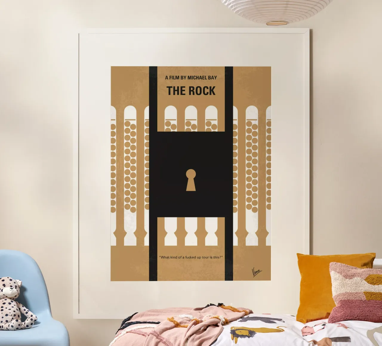 No339 My The Rock minimal movie poster Hahnemühle von Chungkong