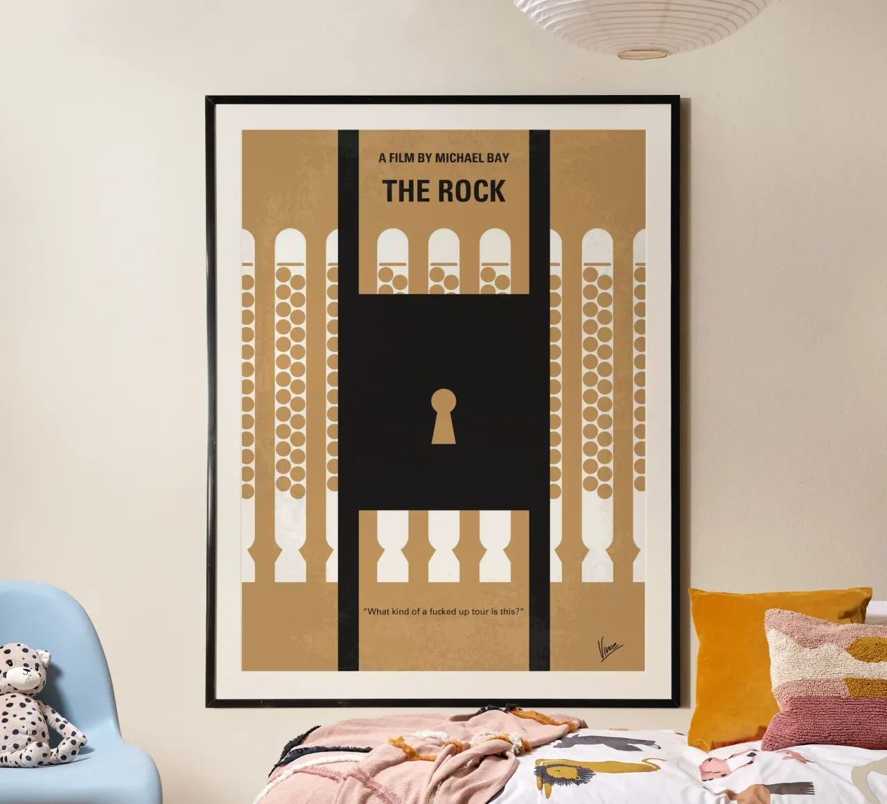 No339 My The Rock minimal movie poster Hahnemühle von Chungkong