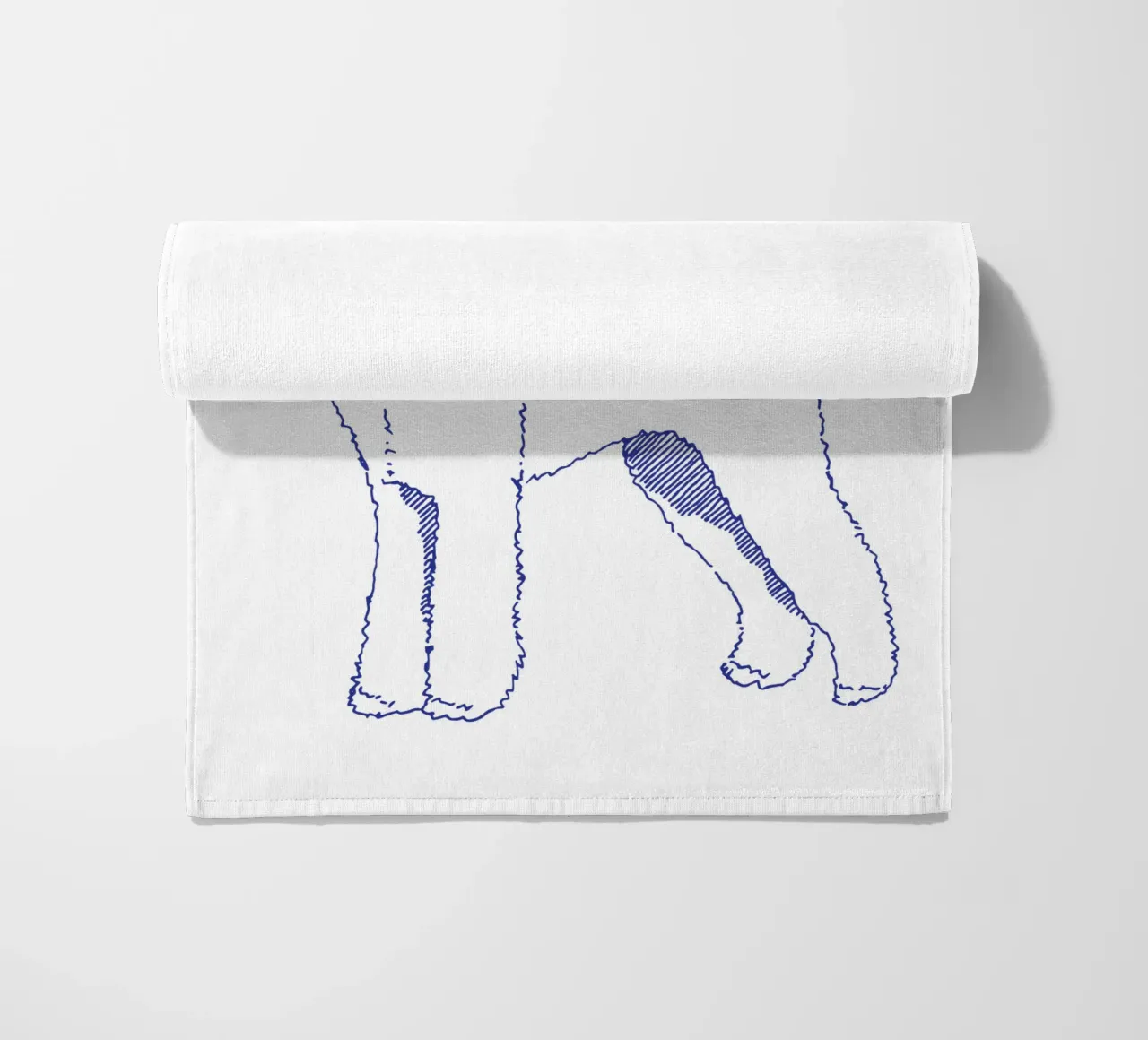 Goldendoodle telo mare da Blue on White