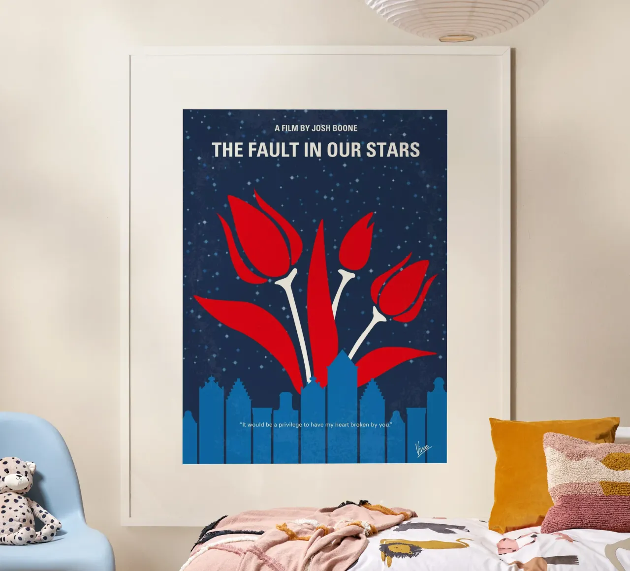No340 My The Fault in Our Stars minimal movie poster poster con telaio in plastica da Chungkong