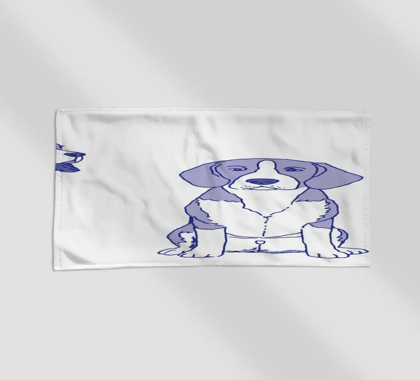 Mendicante telo mare da Blue on White