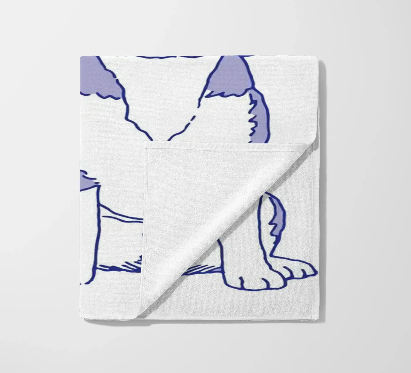 Mendicante telo mare da Blue on White