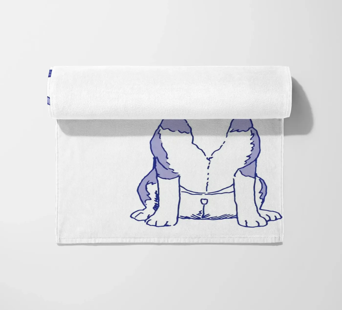 Mendicante telo mare da Blue on White