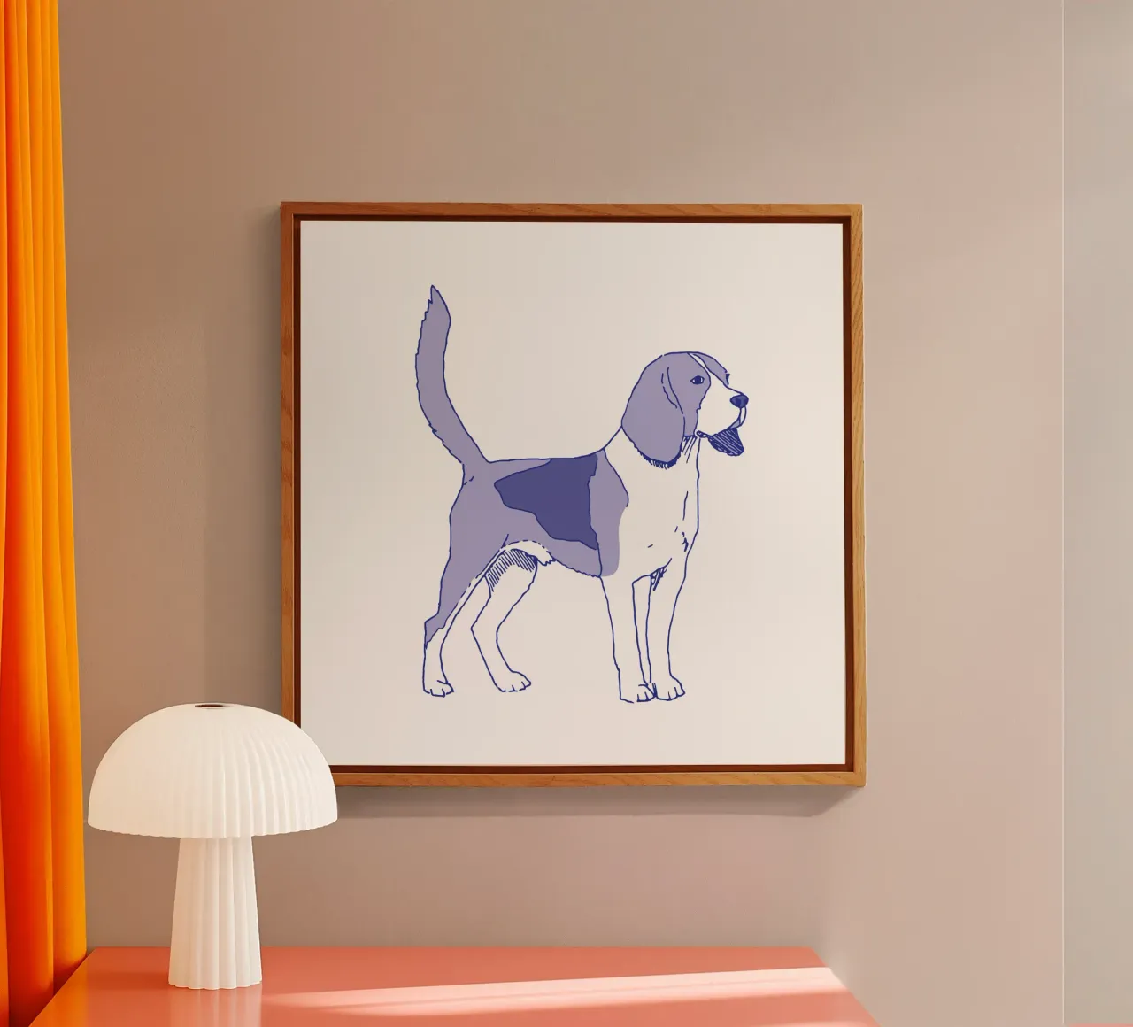 Mendicante plexiglass da Blue on White