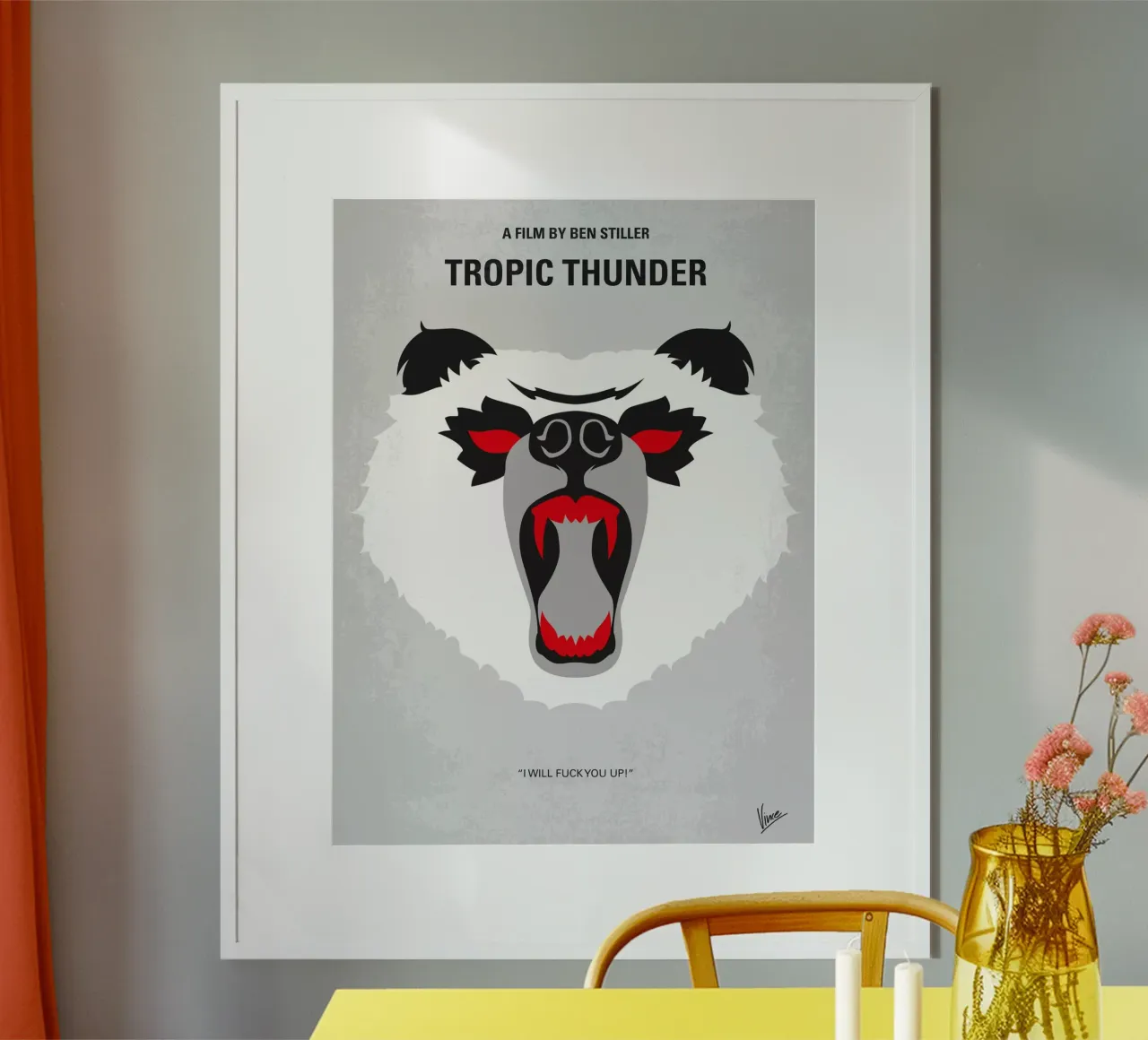 No344 My TROPIC THUNDER minimal movie poster carta hahnemühle da Chungkong
