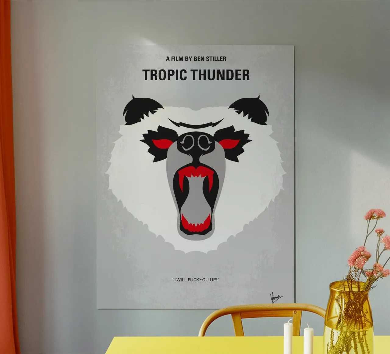 No344 My TROPIC THUNDER minimal movie poster carta hahnemühle da Chungkong