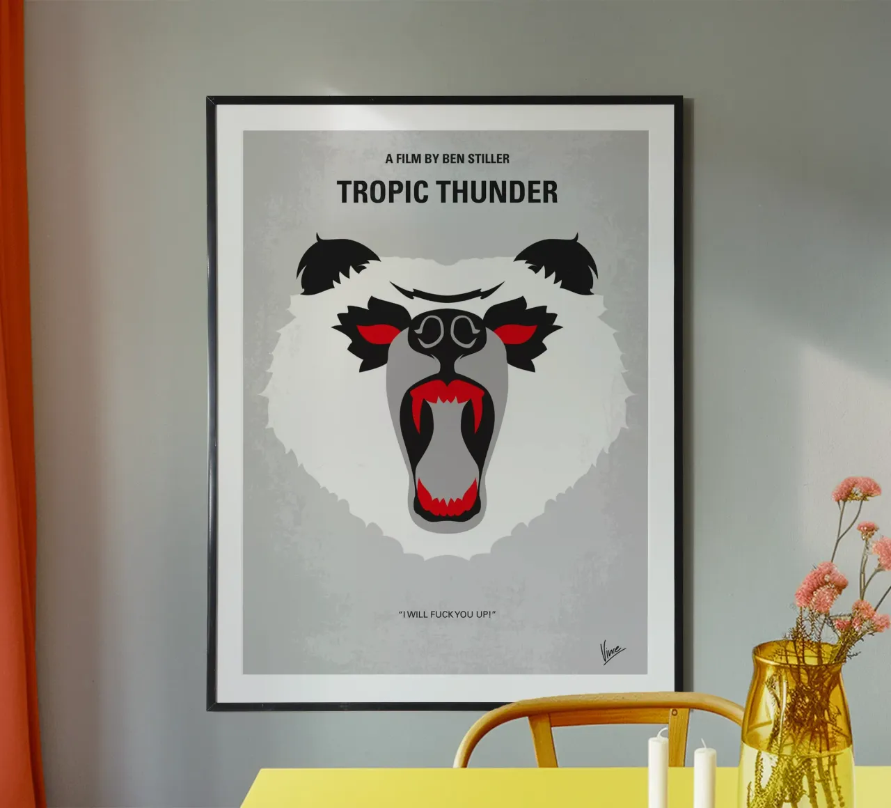 No344 My TROPIC THUNDER minimal movie poster carta hahnemühle da Chungkong