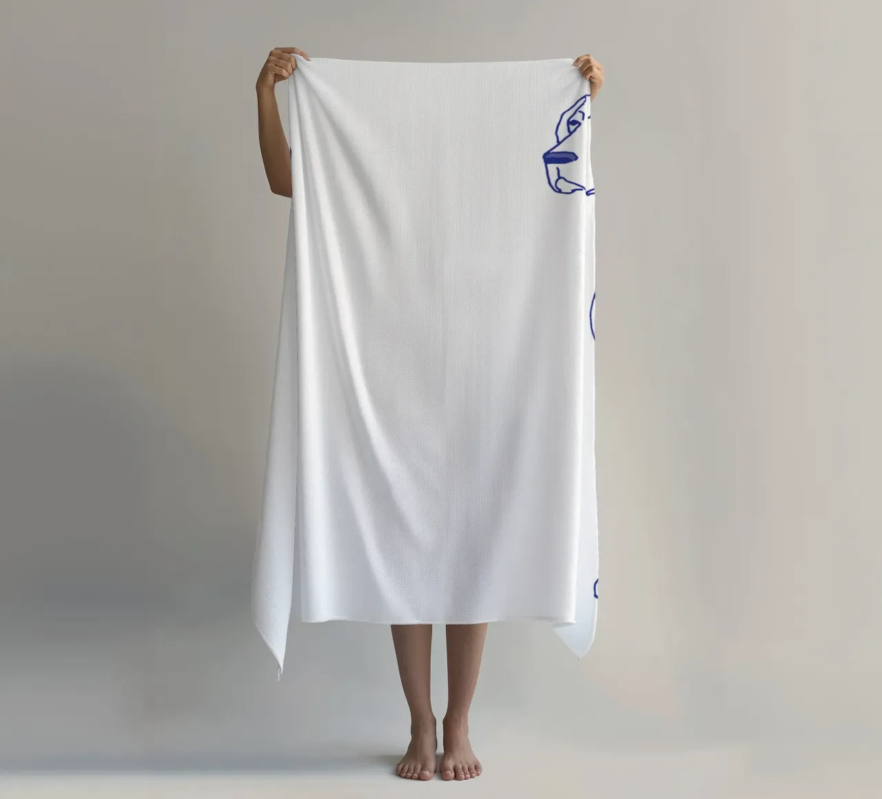 Dogue telo mare da Blue on White