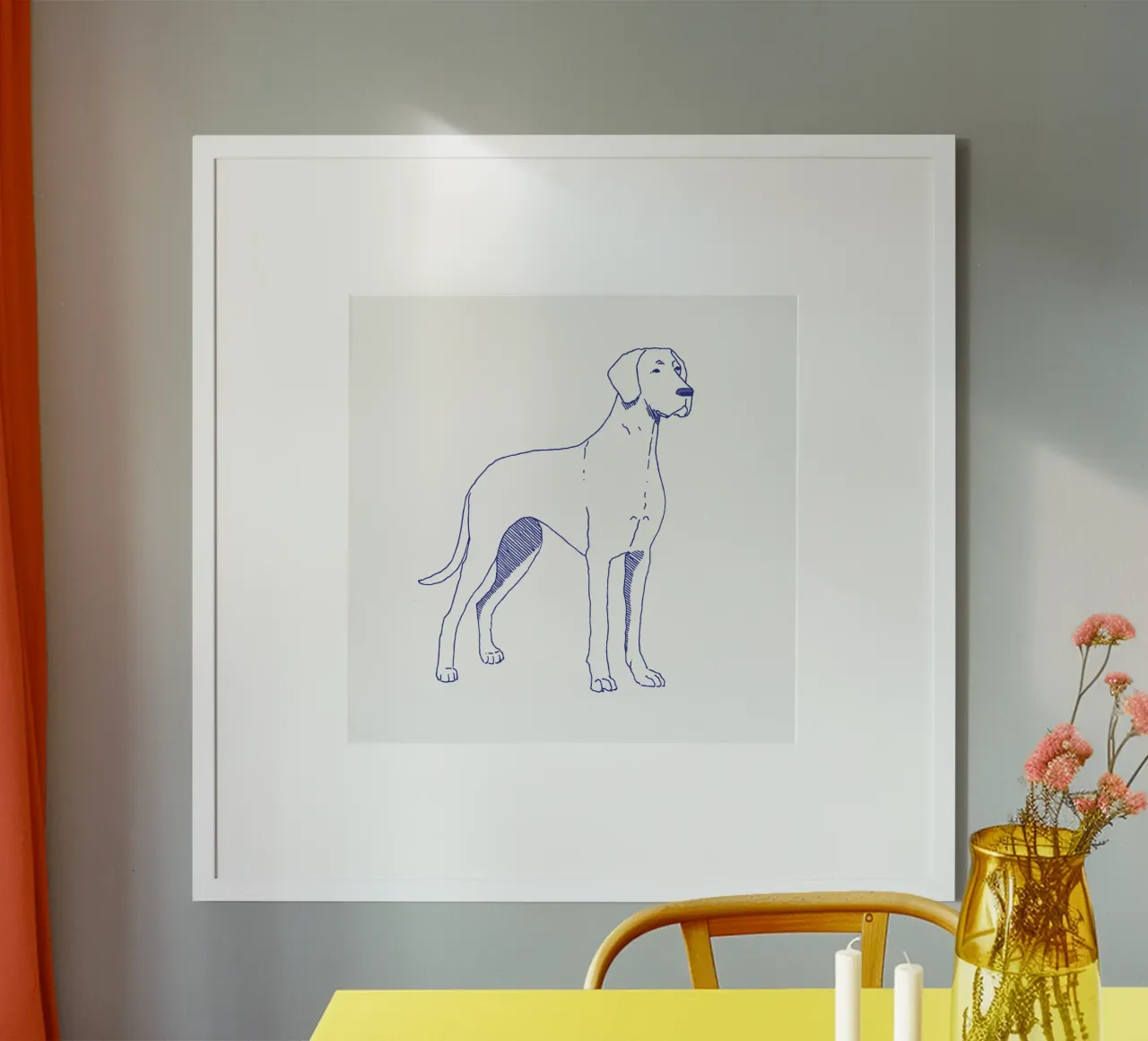 Dogue poster da Blue on White
