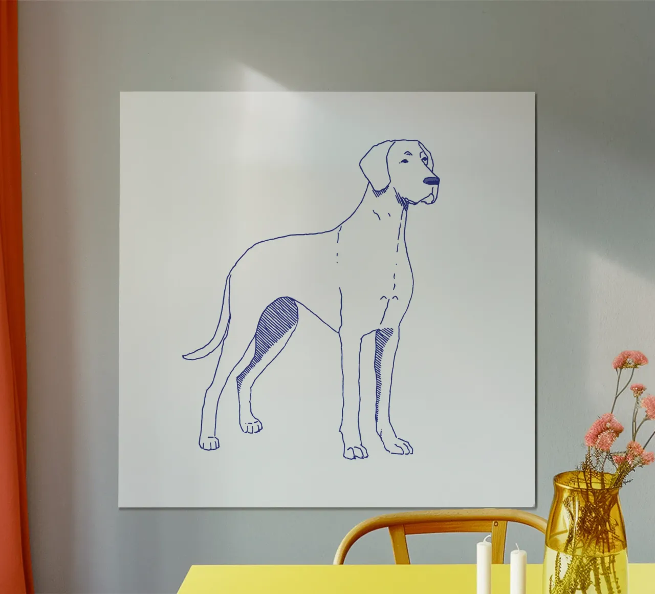Dogue poster da Blue on White