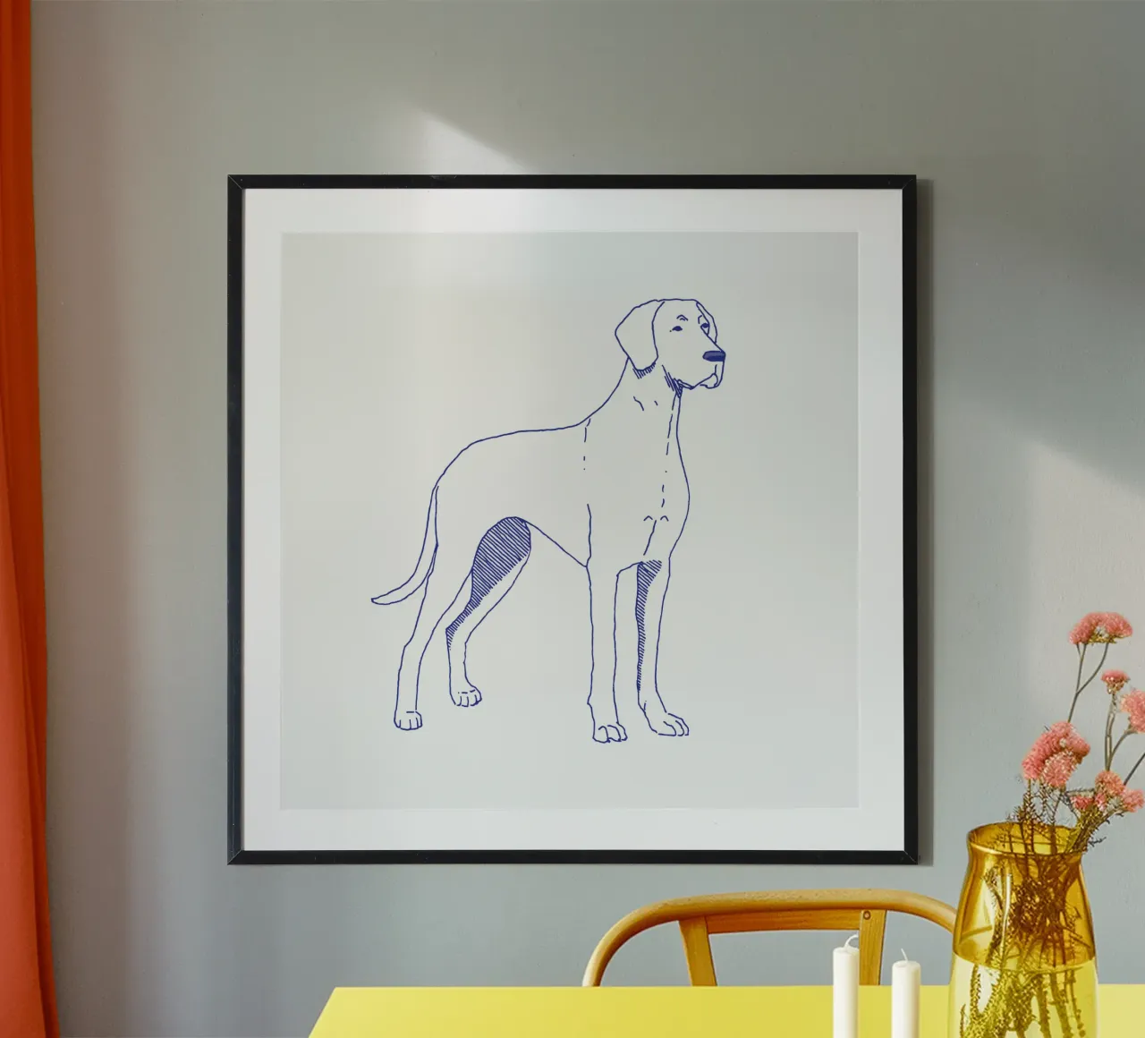 Dogue poster da Blue on White