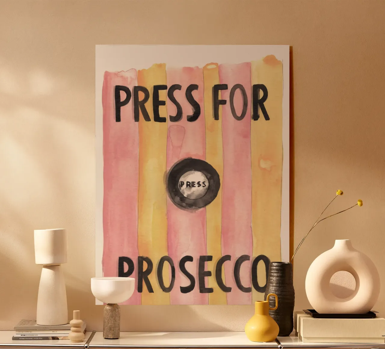 Press for Prosecco plexiglass da Victoria Verbaan