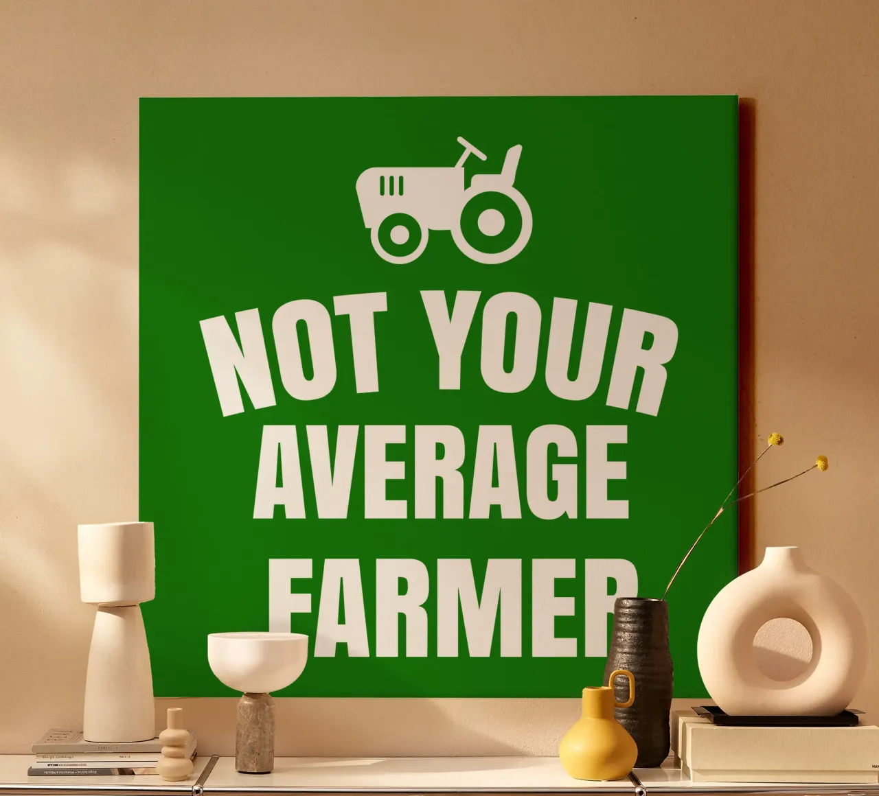 Not your average farmer Leinwand von mygreenvalue