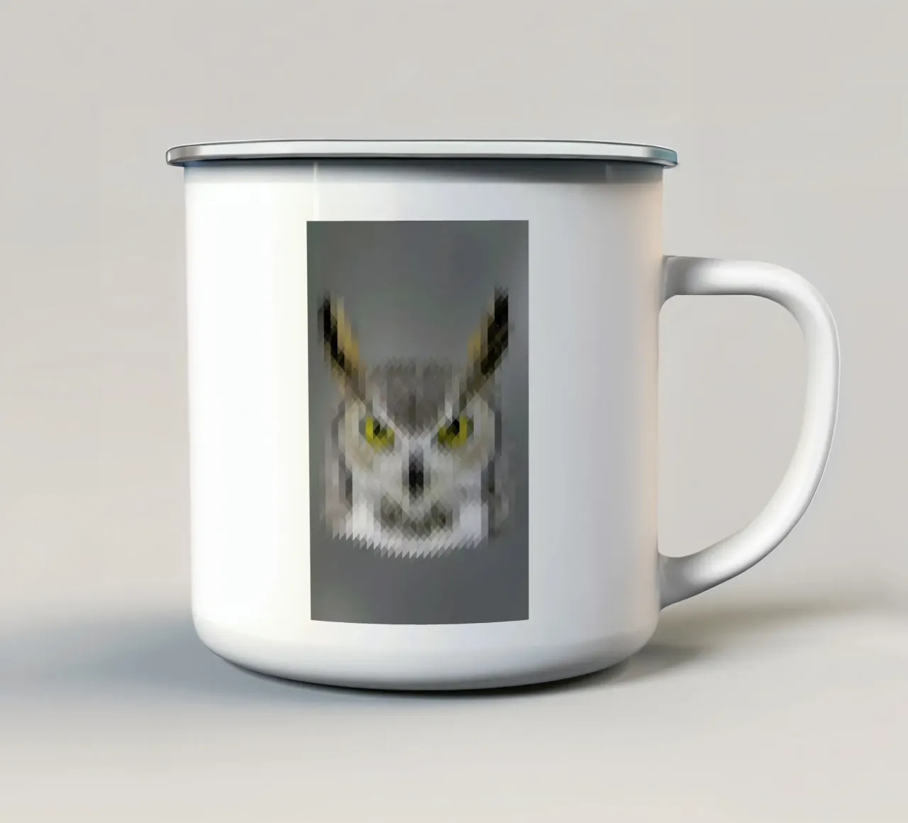 Owl tazza in smalto da Nur Mut