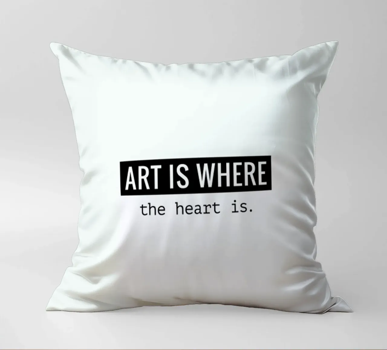 Art is where the heart is cojín de Andreas Wundersee