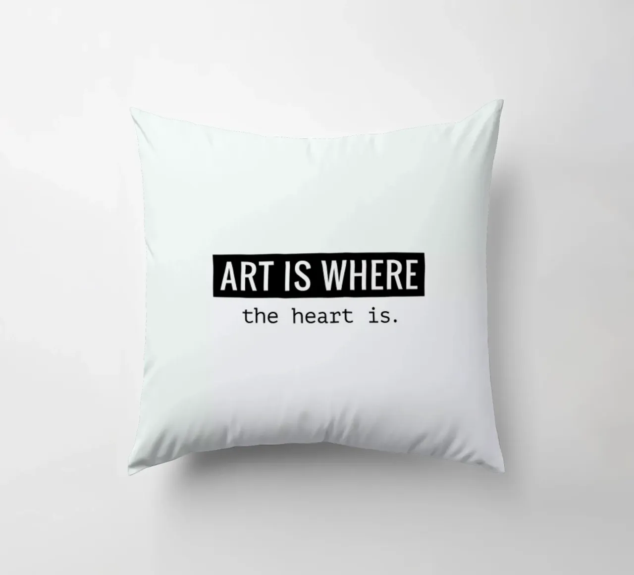 Art is where the heart is cojín de Andreas Wundersee