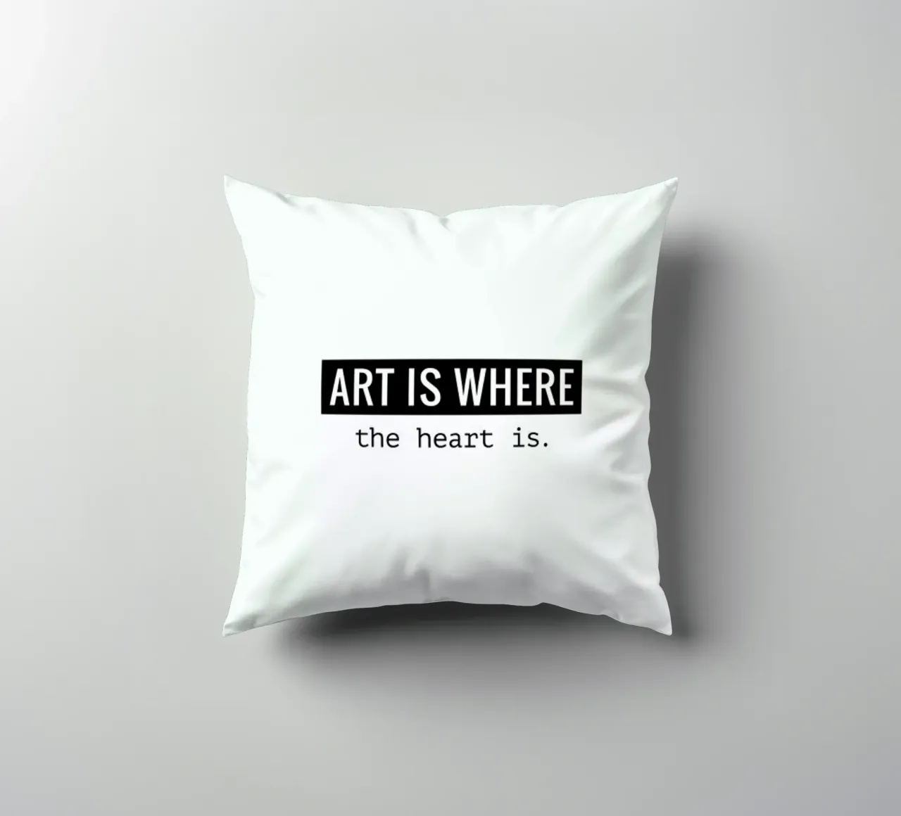 Art is where the heart is cojín de Andreas Wundersee