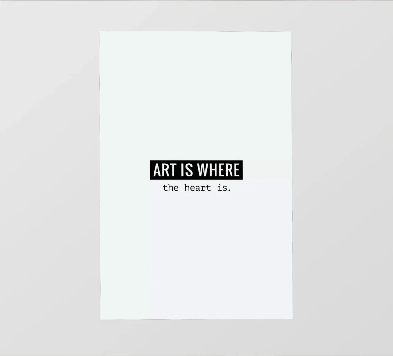 Art is where the heart is pellicola backlit da Andreas Wundersee