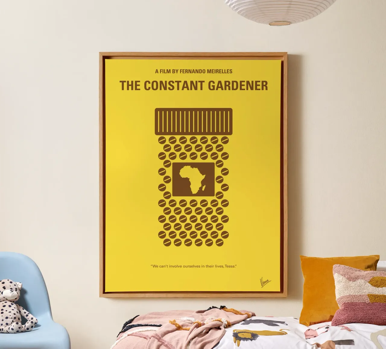 No345 My Constant Gardener minimal movie poster tela con Cornice a cassetta da Chungkong