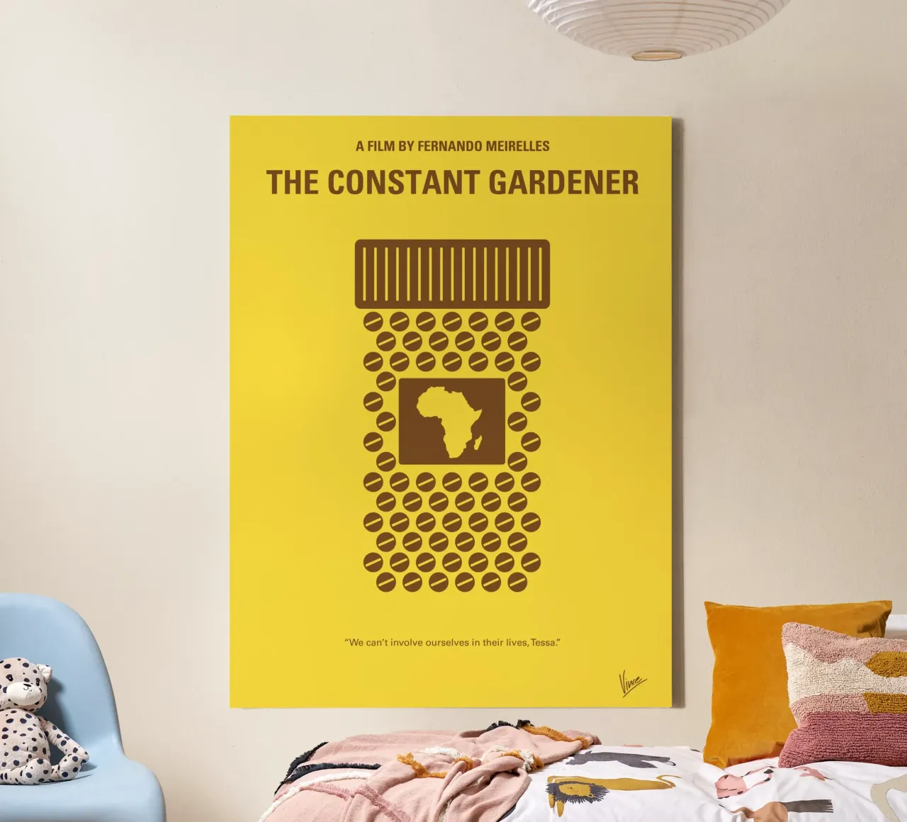 No345 My Constant Gardener minimal movie poster tela con Cornice a cassetta da Chungkong