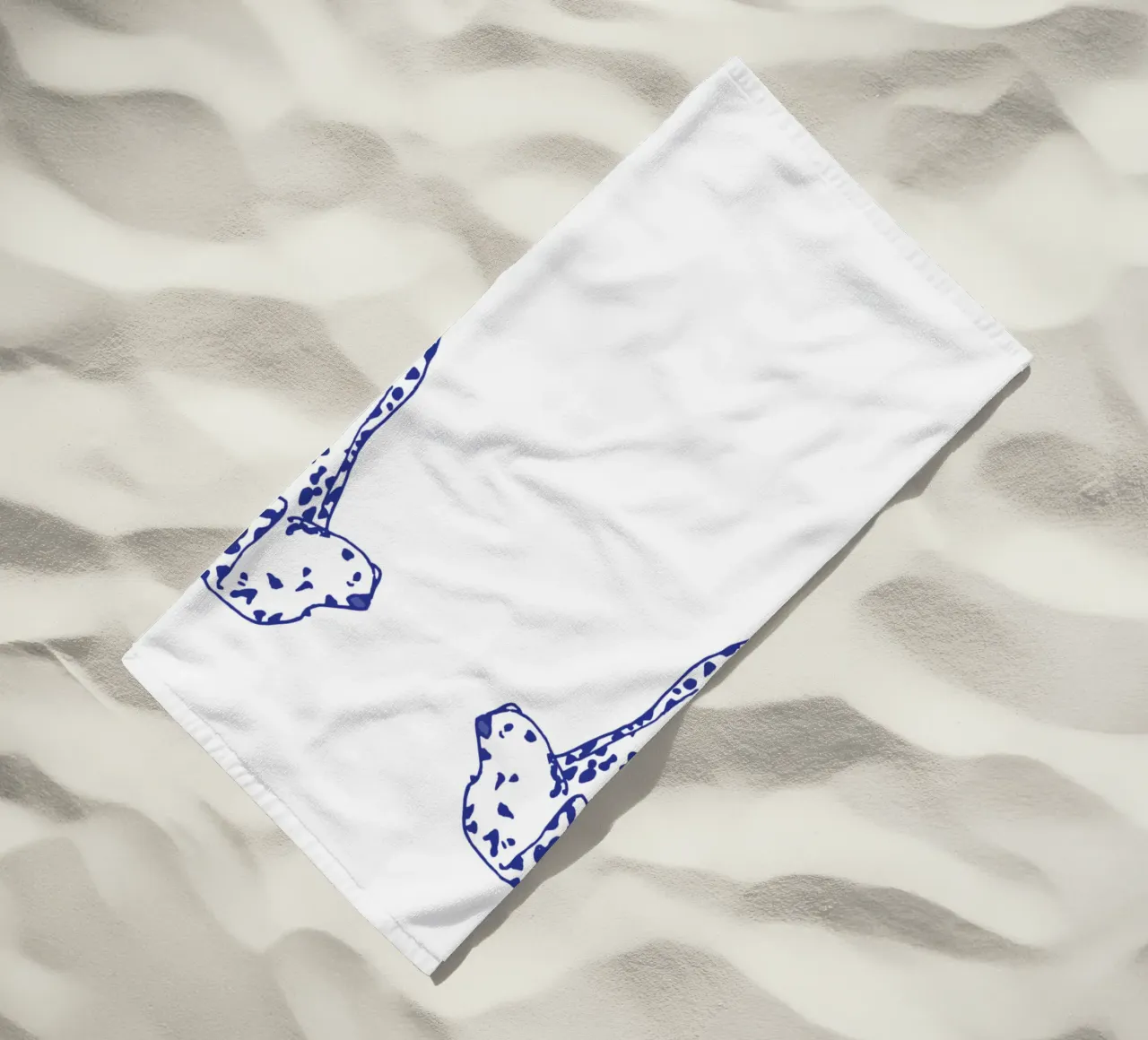 dalmata telo mare da Blue on White