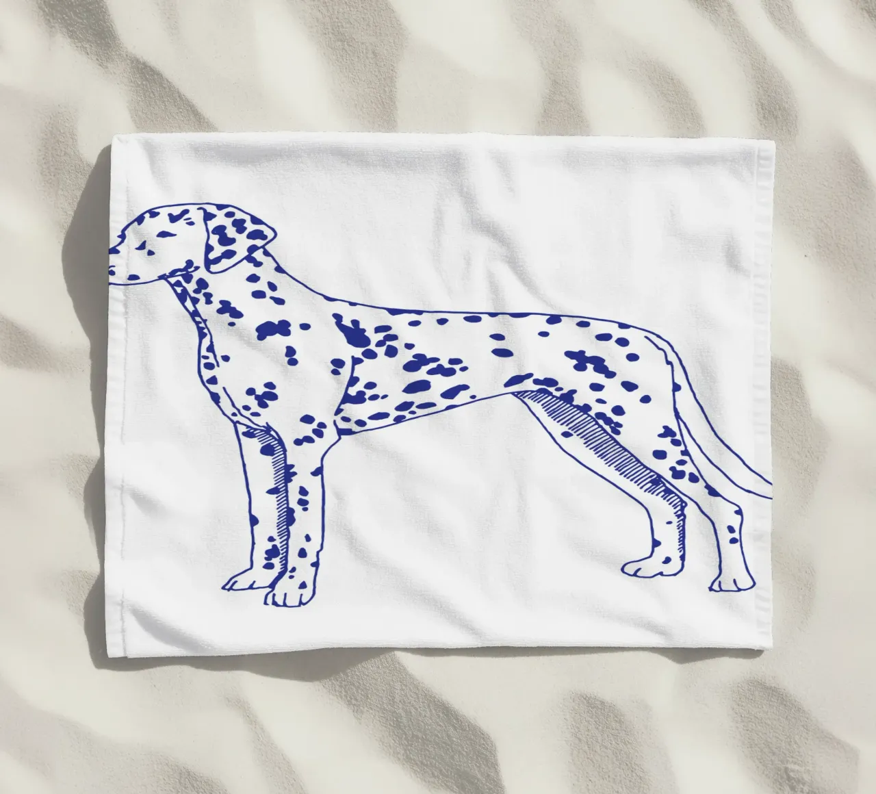 dalmata telo mare da Blue on White