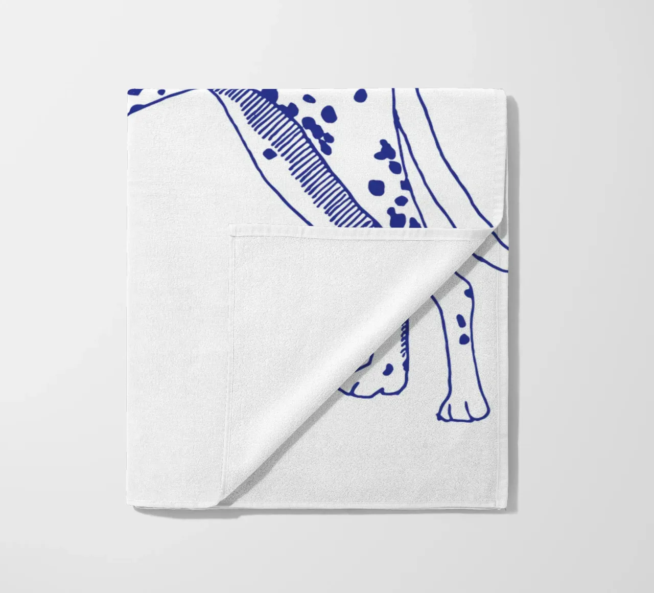 dalmata telo mare da Blue on White