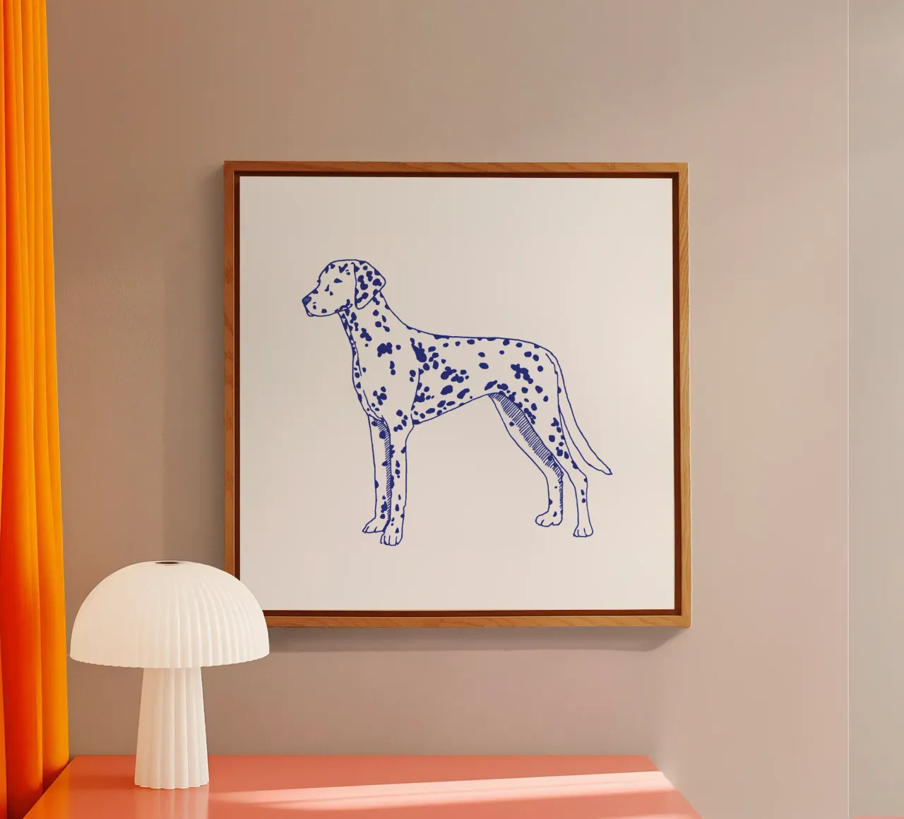 Dalmatian plexiglass da Blue on White