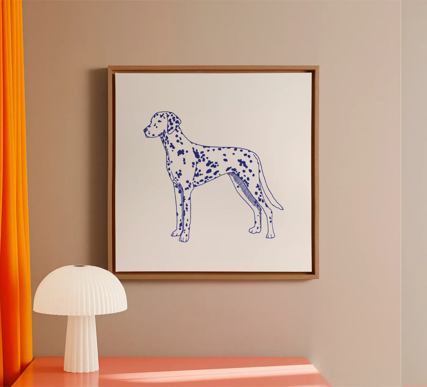 dalmata tela da Blue on White
