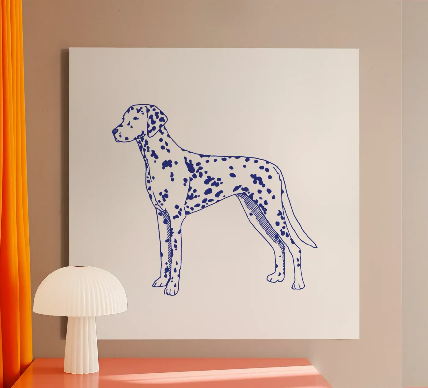 dalmata tela da Blue on White