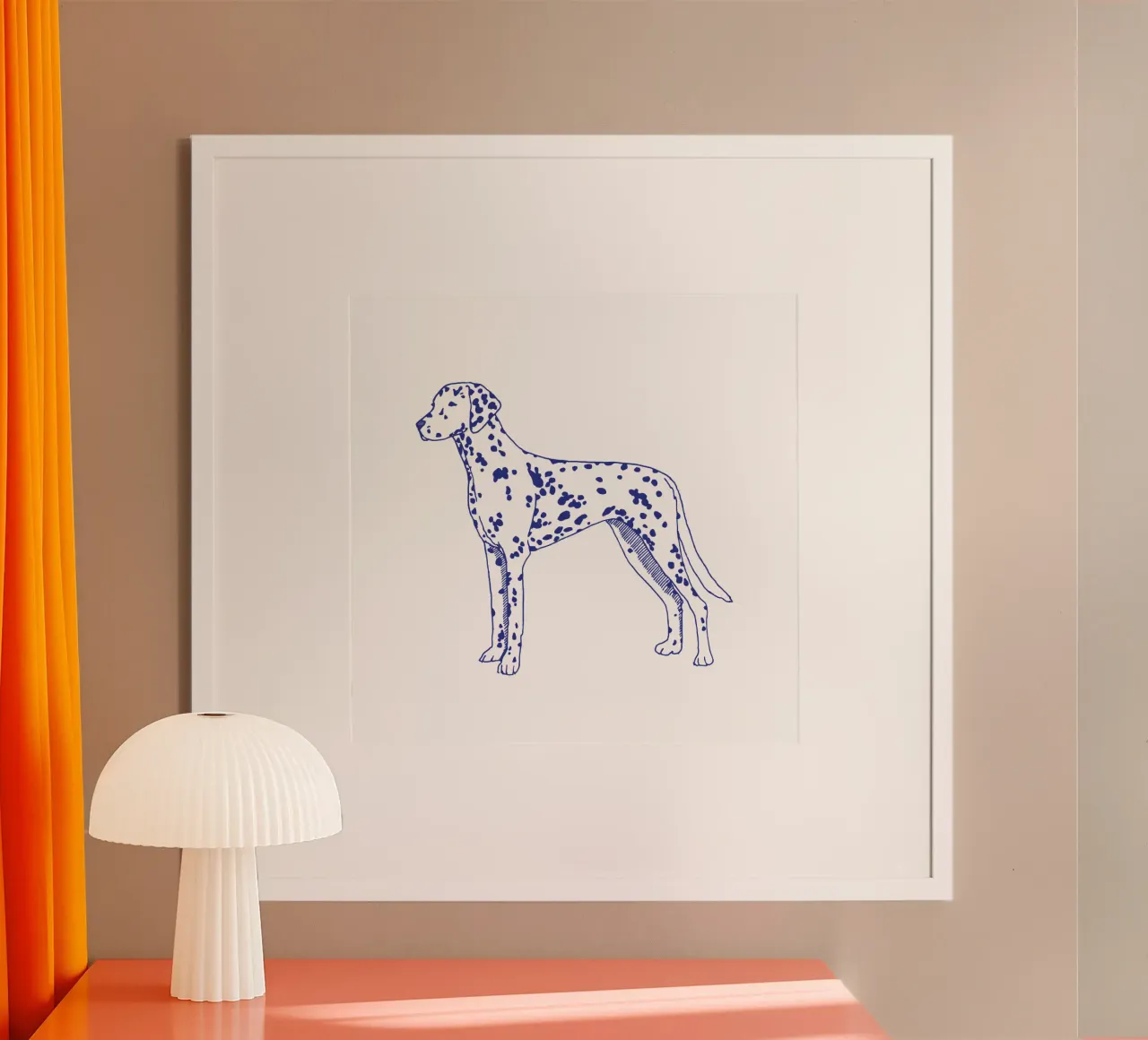 Dalmatian poster van Blue on White