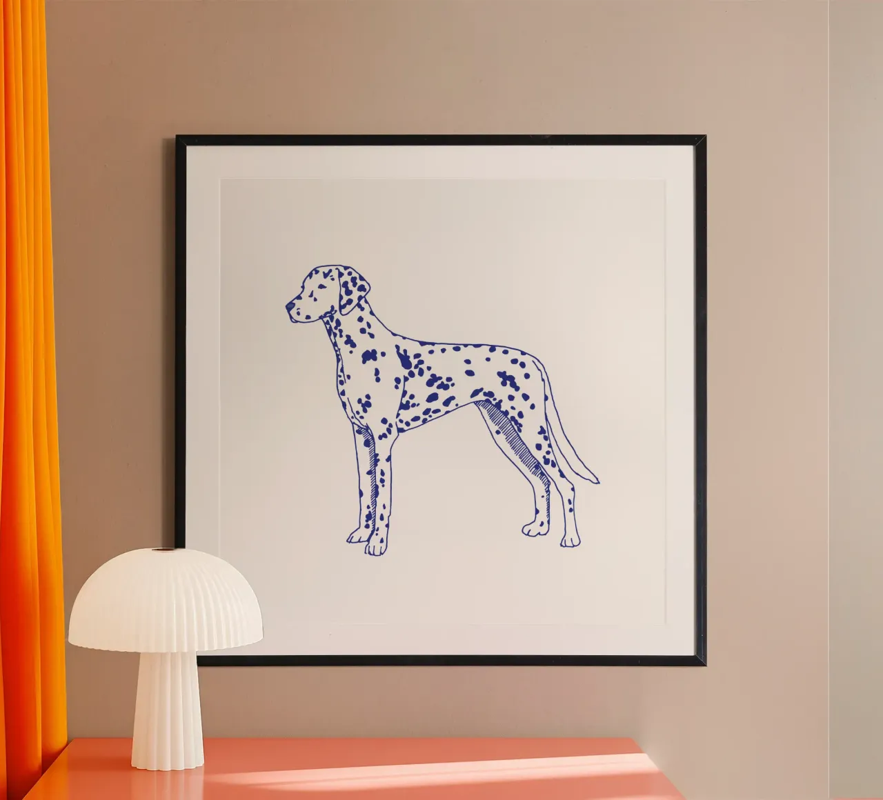 Dalmatian poster van Blue on White