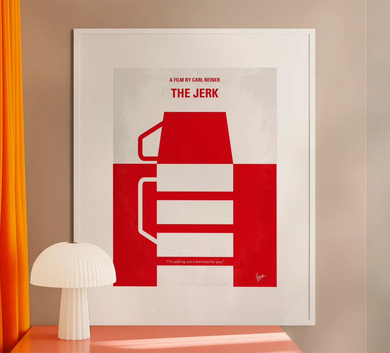 No350 My The Jerk minimal movie poster poster con telaio in legno da Chungkong