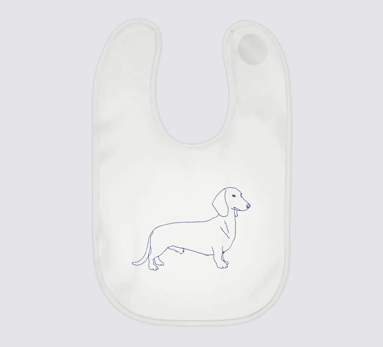 Dackel Babylätzchen von Blue on White