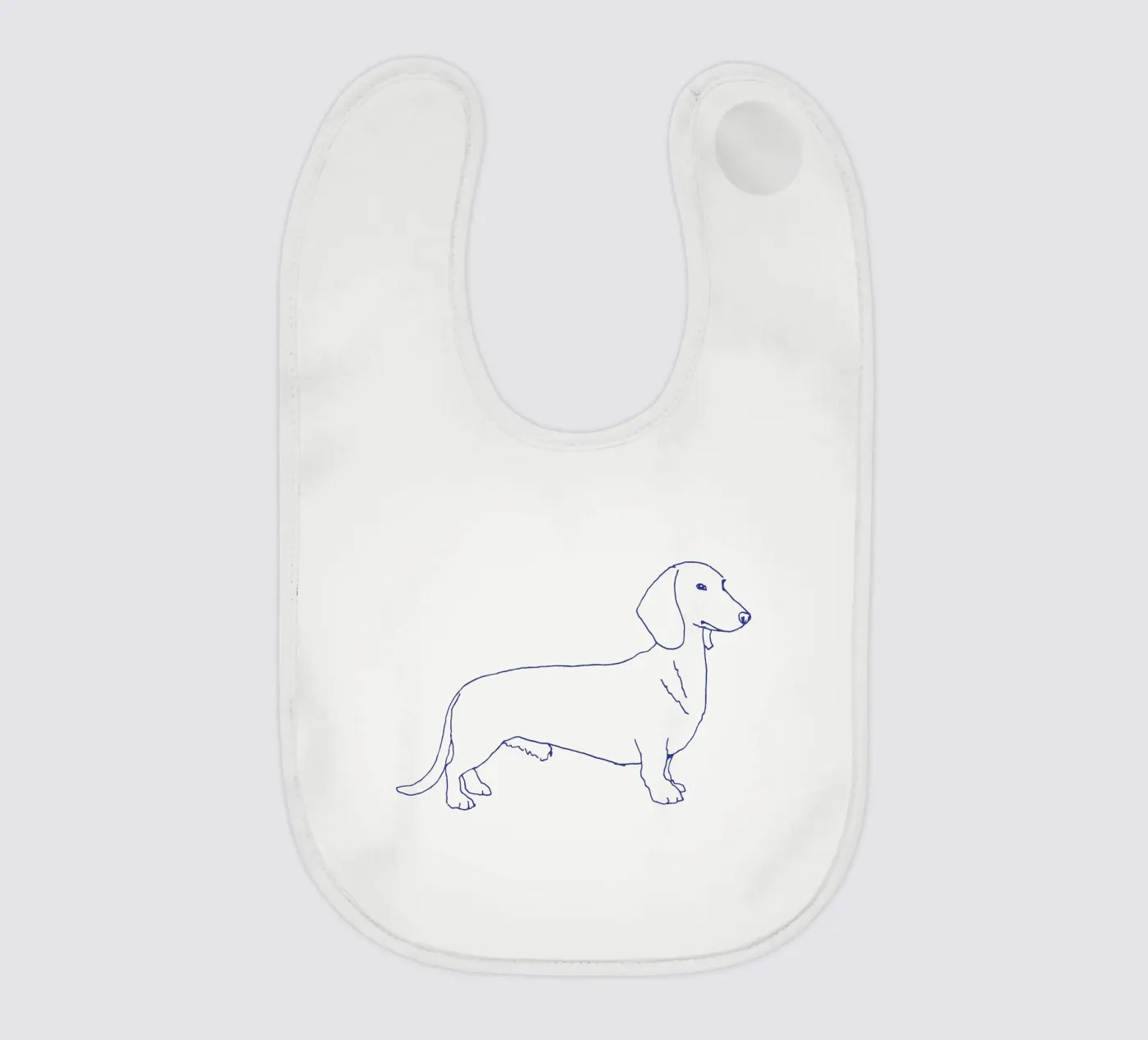 dachshund Babylätzchen von Blue on White