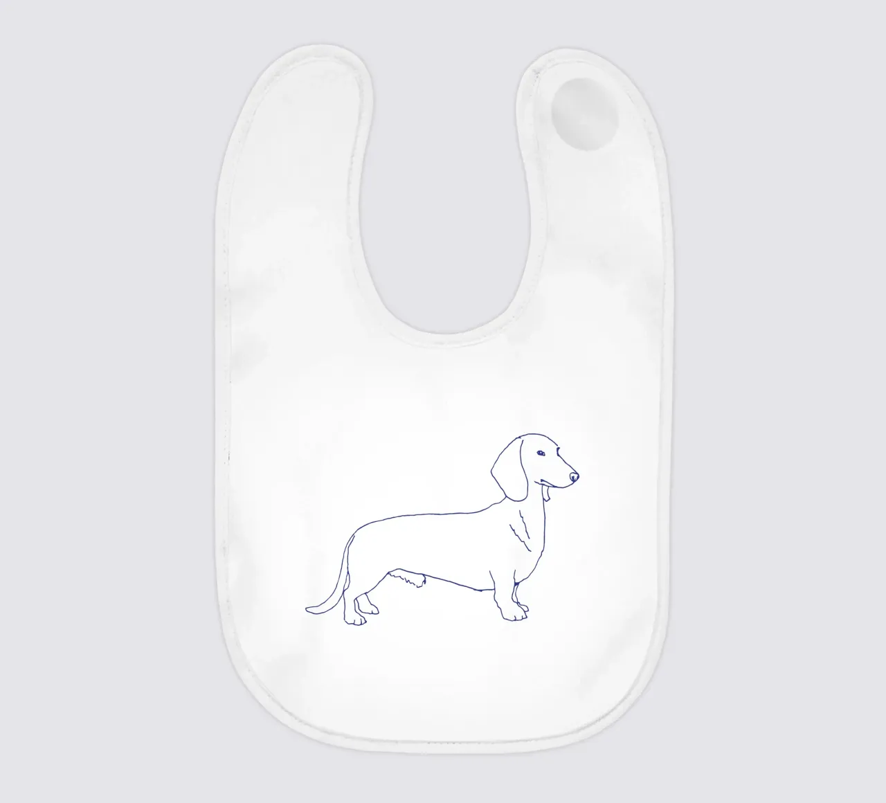 Dackel Babylätzchen von Blue on White