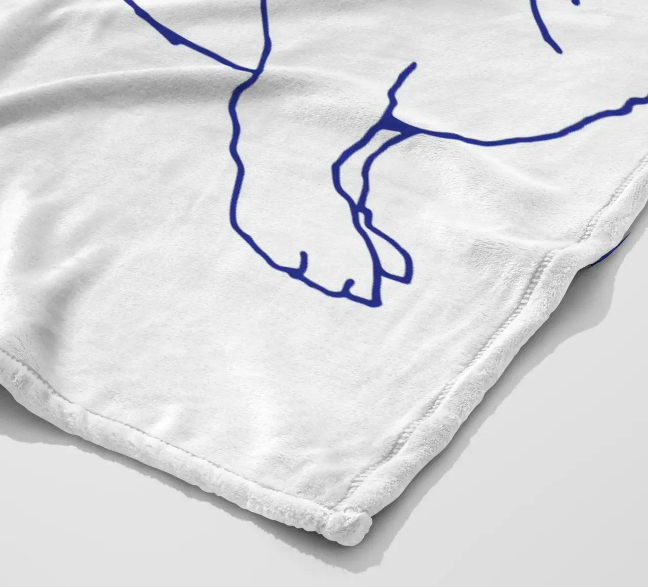 teckel fleecedeken van Blue on White