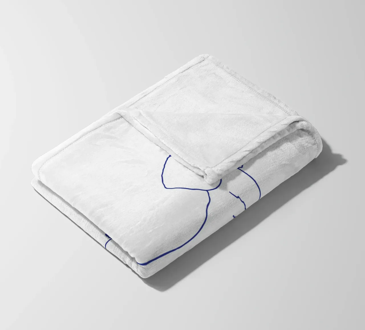 teckel fleecedeken van Blue on White