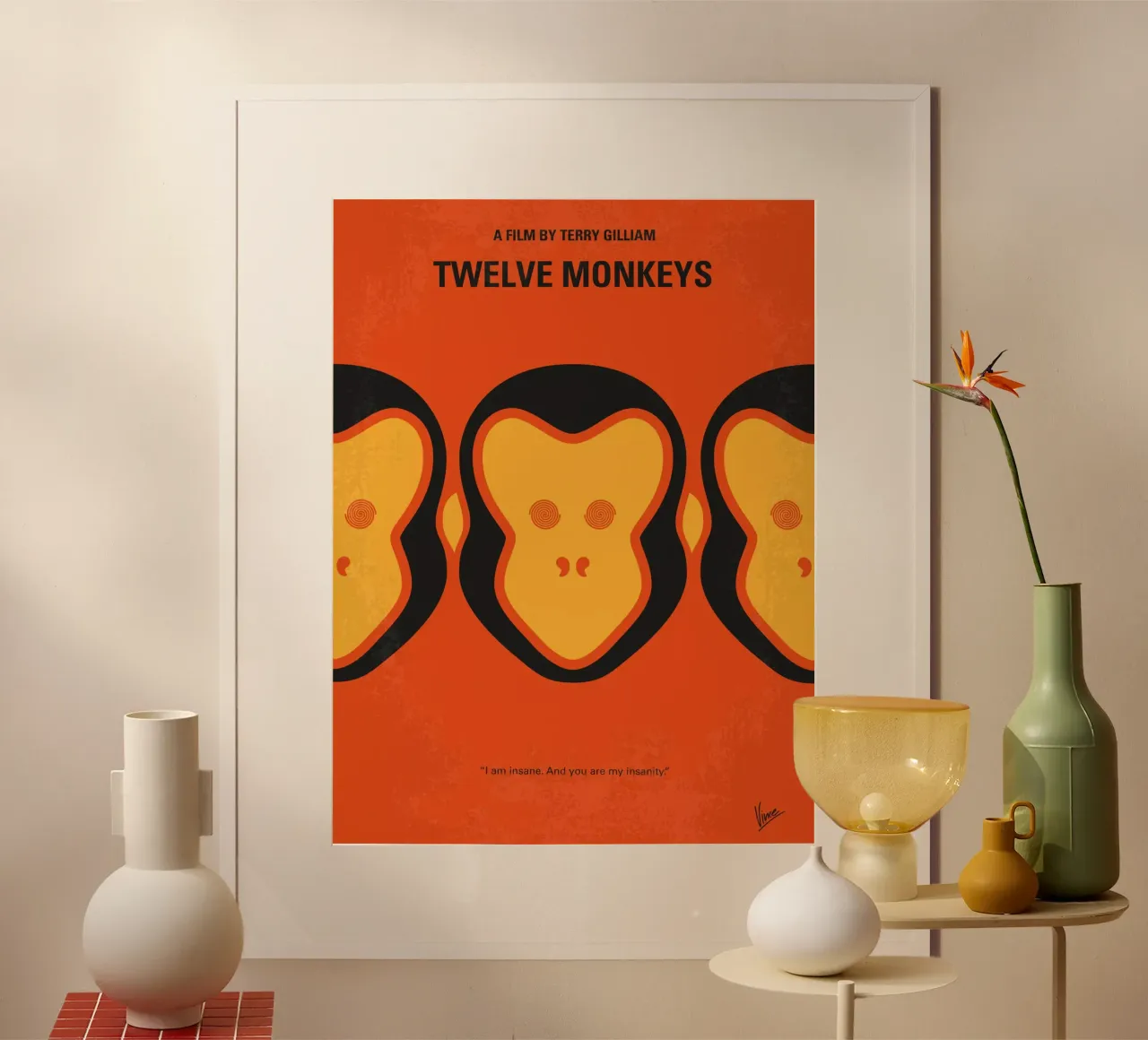 No355 My 12 MONKEYS minimal movie poster carta hahnemühle da Chungkong