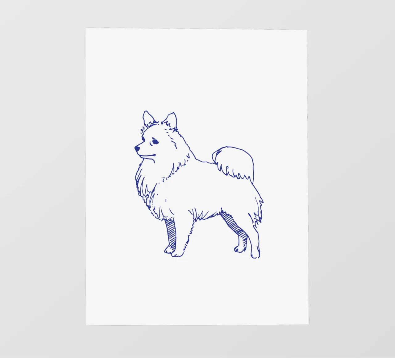 pointed fotobehang van Blue on White