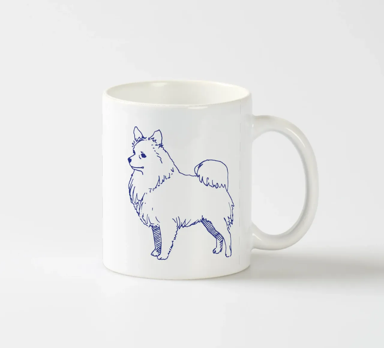 pointed ceramic mug by Blue on White