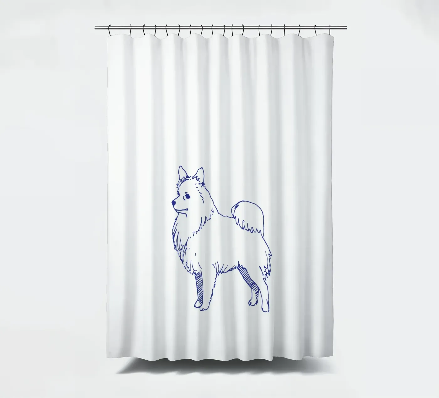 Spitz douchegordijn van Blue on White