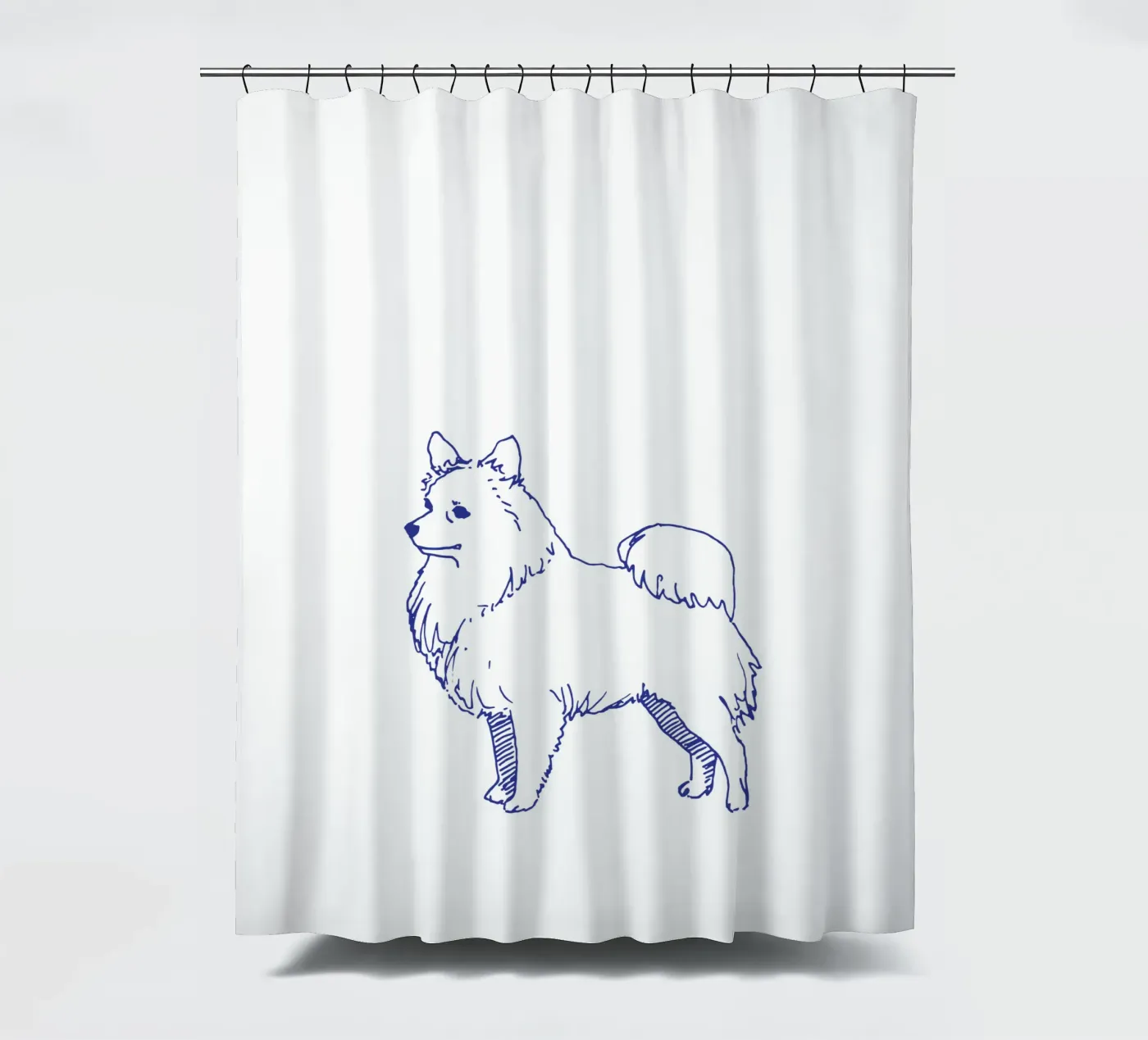 Spitz douchegordijn van Blue on White