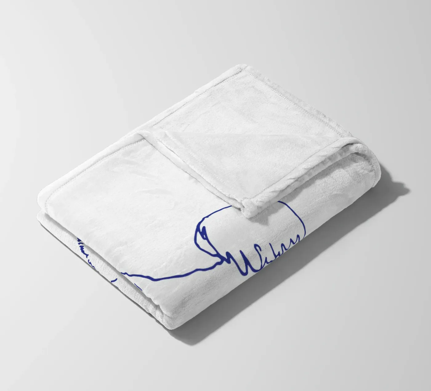 pointed Fleecedecke von Blue on White