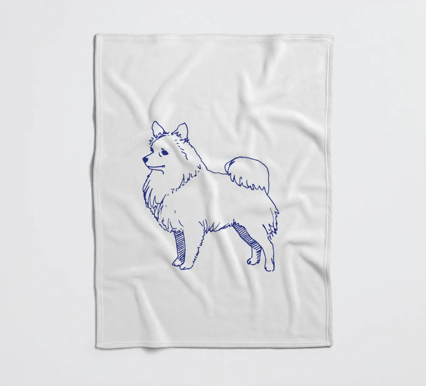 pointed Fleecedecke von Blue on White