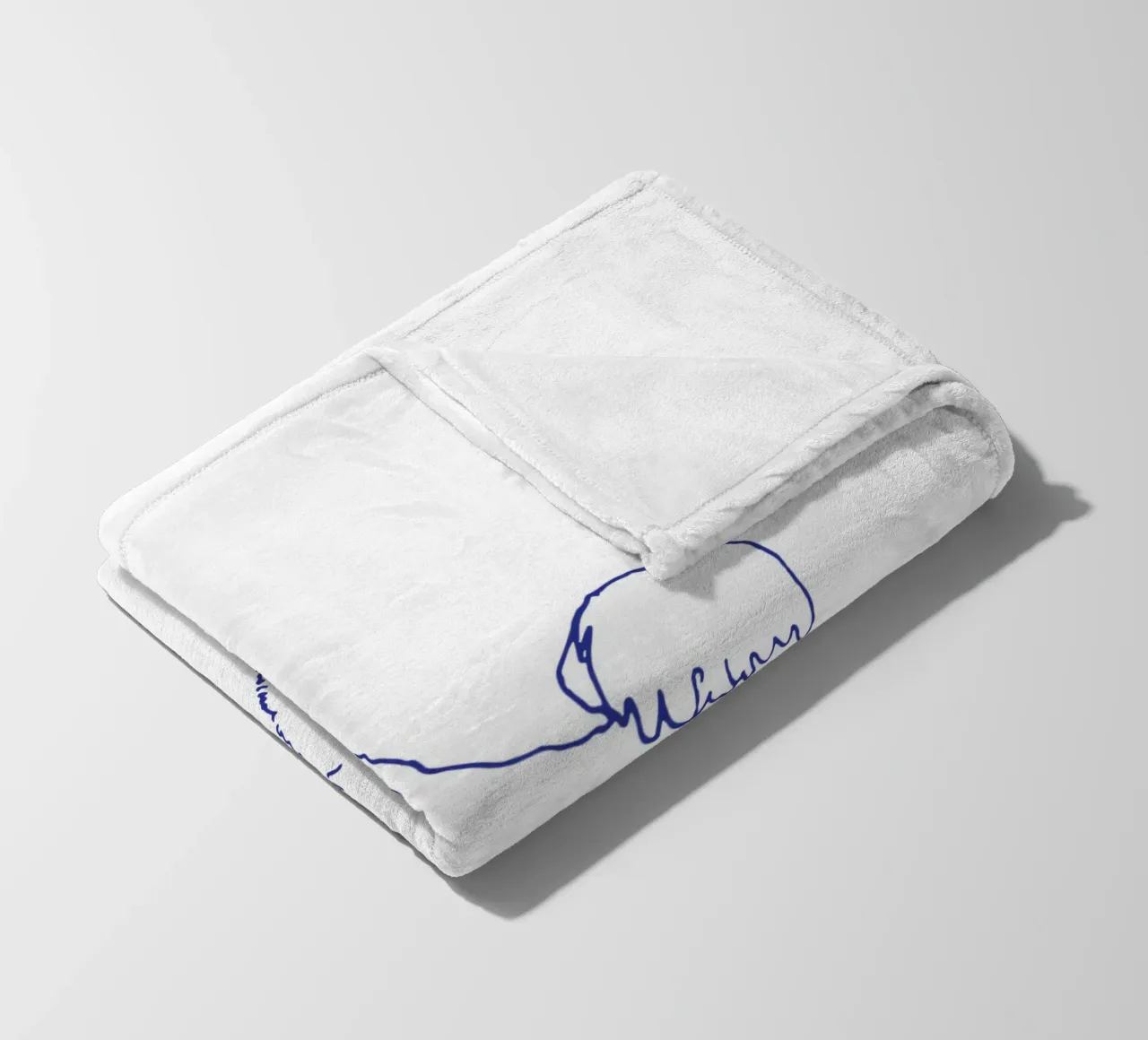 Spitz fleecedeken van Blue on White