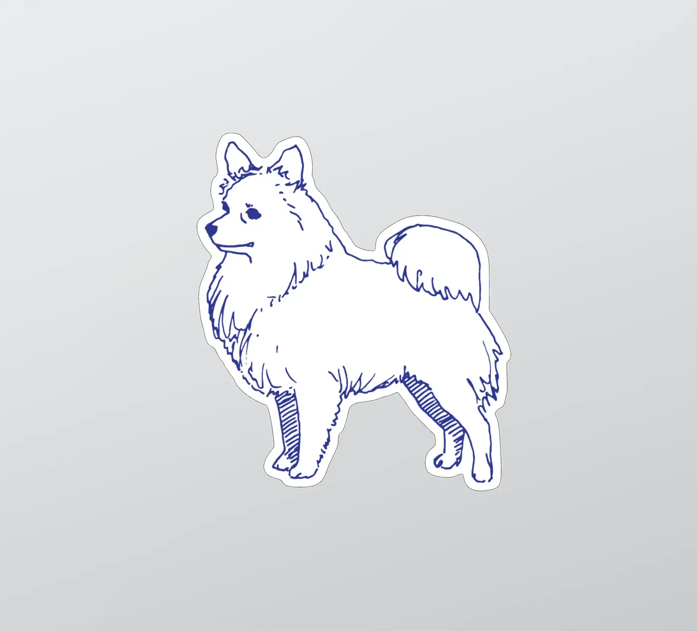 Spitz Sticker von Blue on White