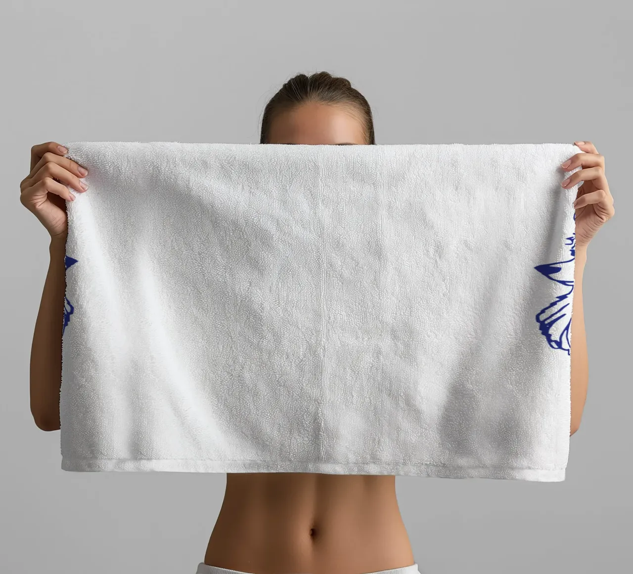 Spitz badhanddoek van Blue on White