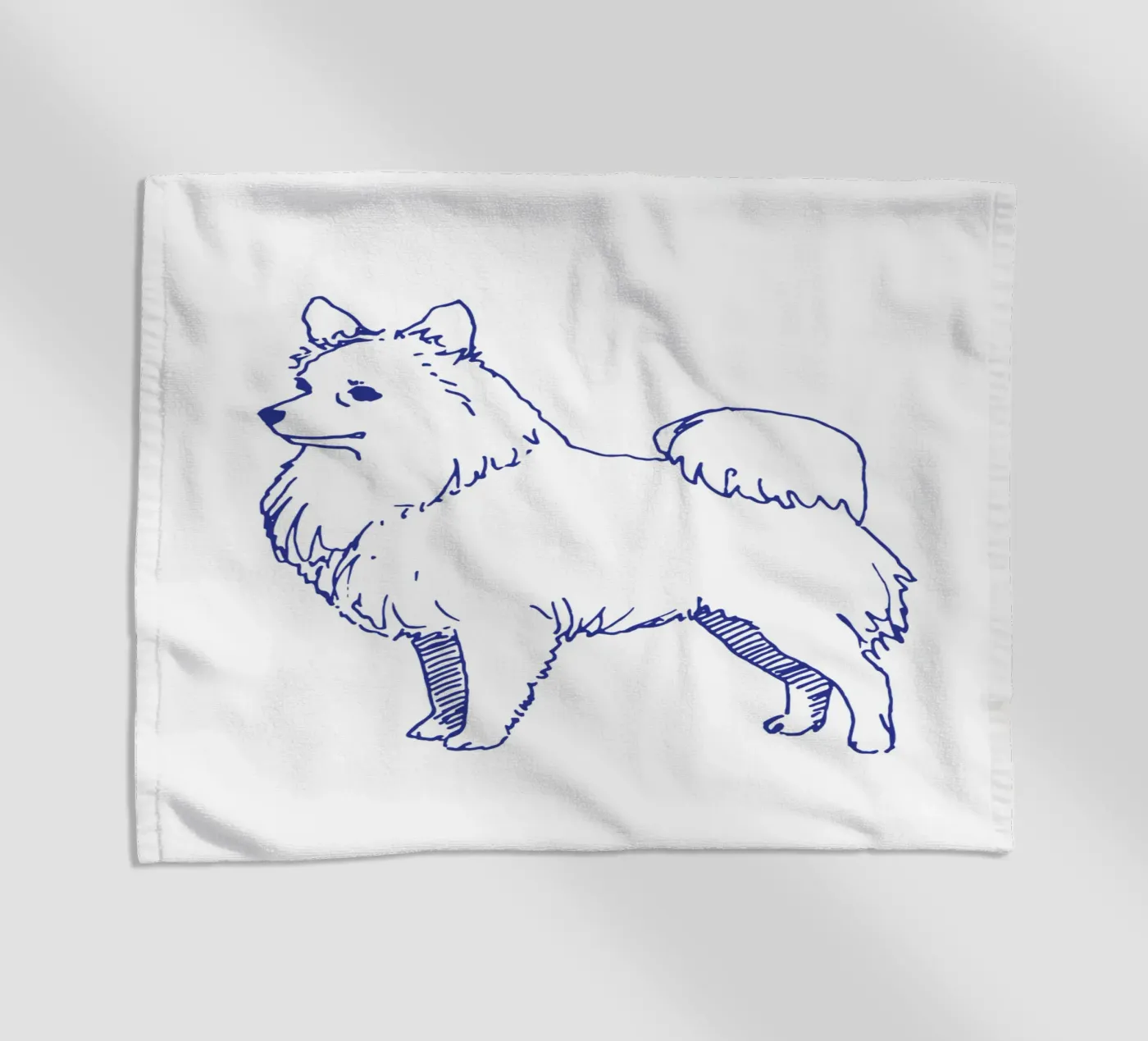 Spitz serviette de plage de Blue on White